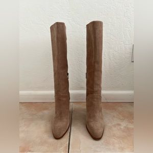 Vince Camuto Taupe Suede Knee-Hi Boots-Sz 9